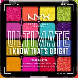 New NYX ULTIMATE SHADOW PALETTE - I Know That’s Bright